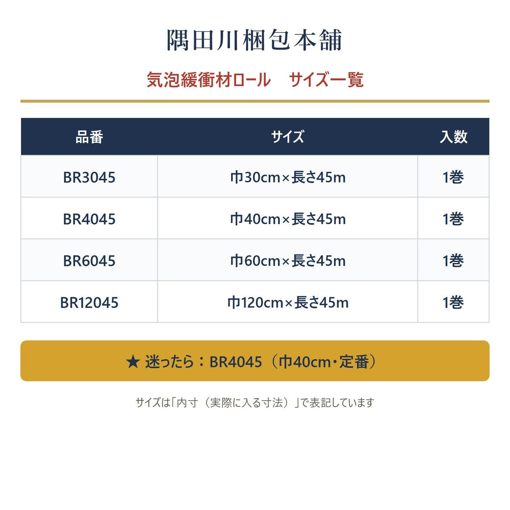 気泡緩衝材ロール 巾30cm×長さ45m